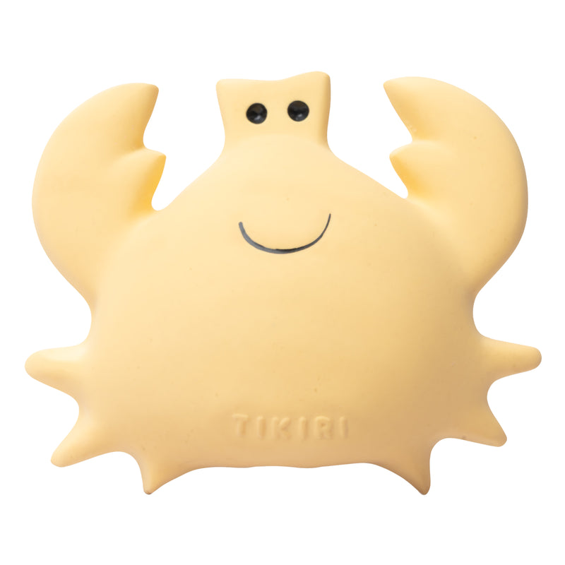 Crab Organic Natural Rubber Rattle, Teether & Bath Toy