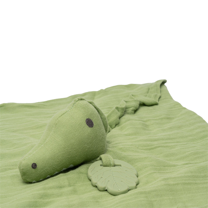Crocodile Comforter with Rubber Teether