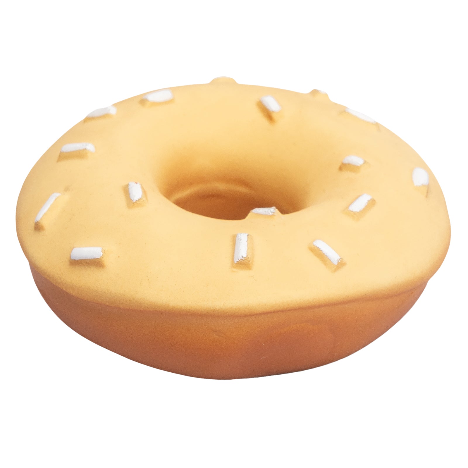 Donut Natural Rubber Teether, Rattle & Pretend Play