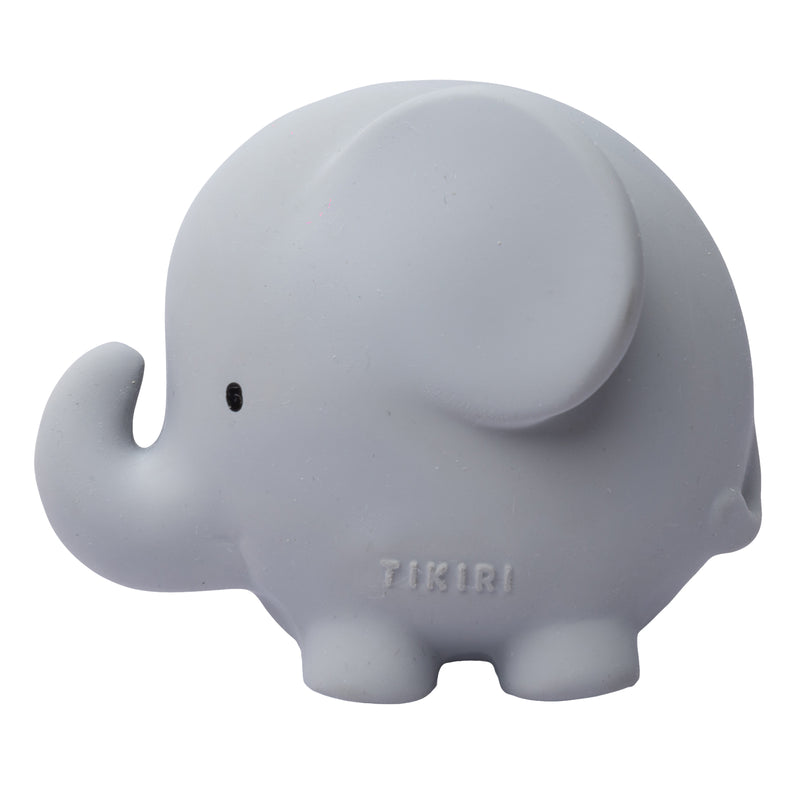Elephant Organic Natural Rubber Rattle, Teether & Bath Toy