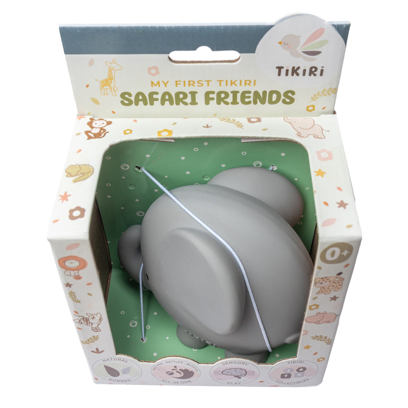 Elephant Organic Natural Rubber Rattle, Teether & Bath Toy