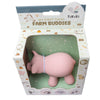 Pig Organic Natural Rubber Rattle. Teether & Bath Toy