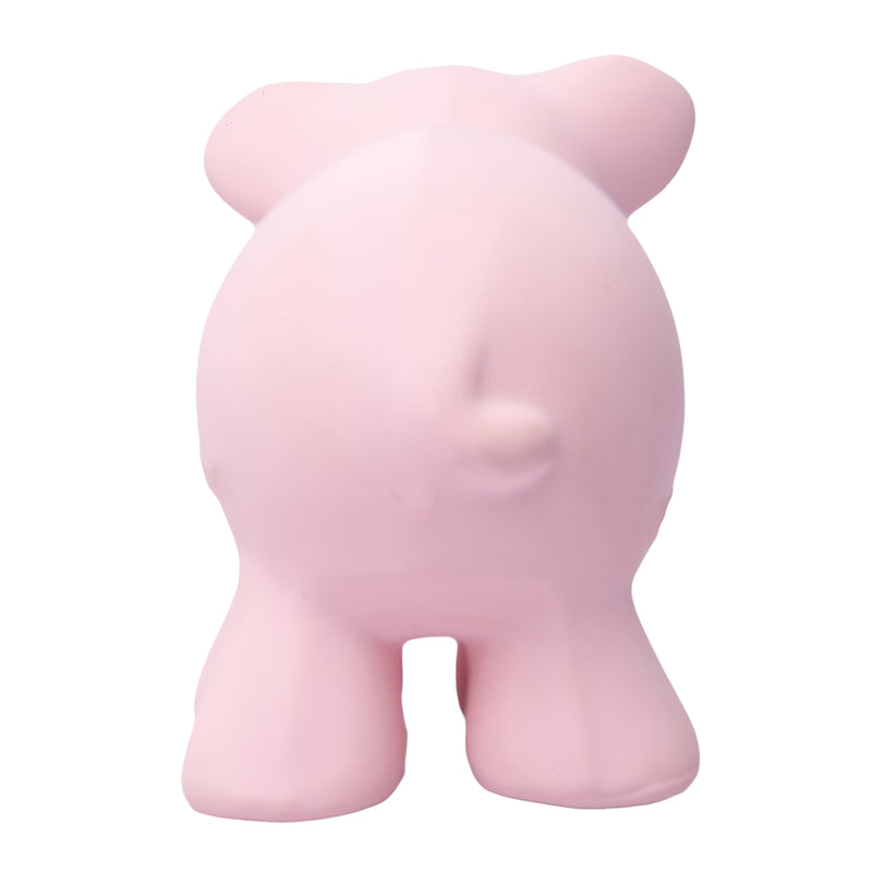 Pig Organic Natural Rubber Rattle. Teether & Bath Toy