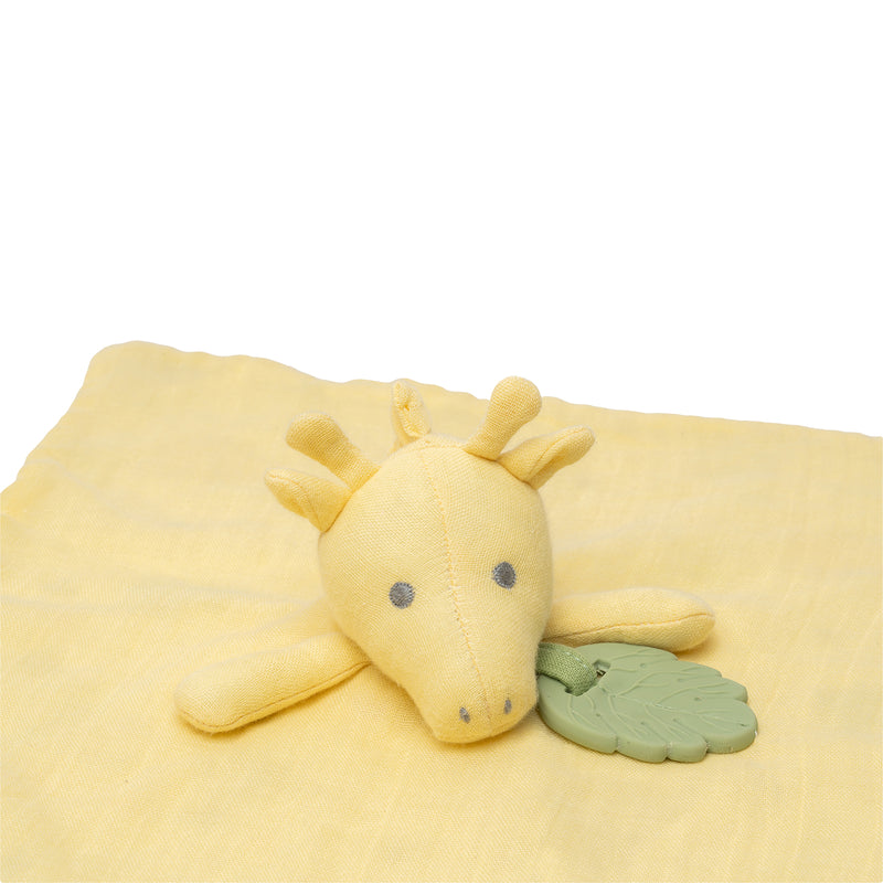 Giraffe Comforter with Rubber Teether