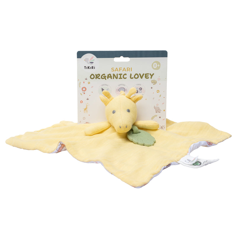 Giraffe Comforter with Rubber Teether