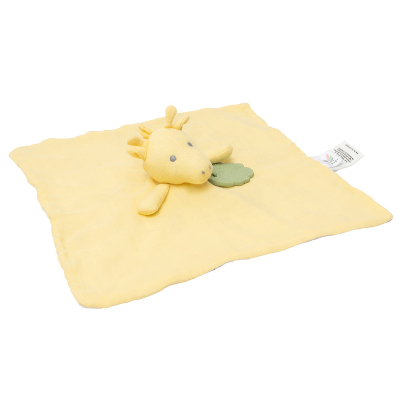 Giraffe Comforter with Rubber Teether