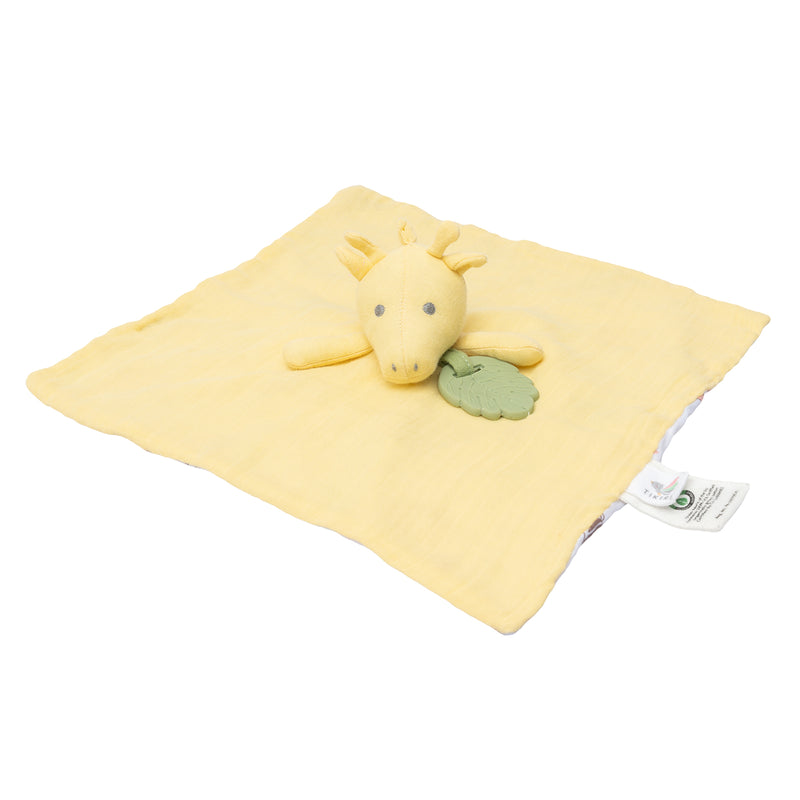 Giraffe Comforter with Rubber Teether