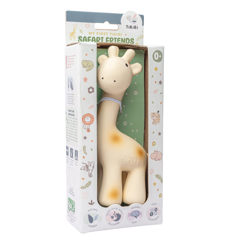 Giraffe Organic Natural Rubber Rattle, Teether & Bath Toy