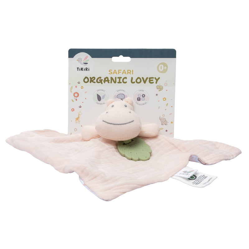 Hippo Comforter with Rubber Teether