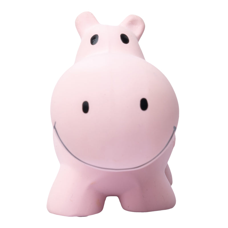 Hippo Organic Natural Rubber Rattle, Teether & Bath Toy