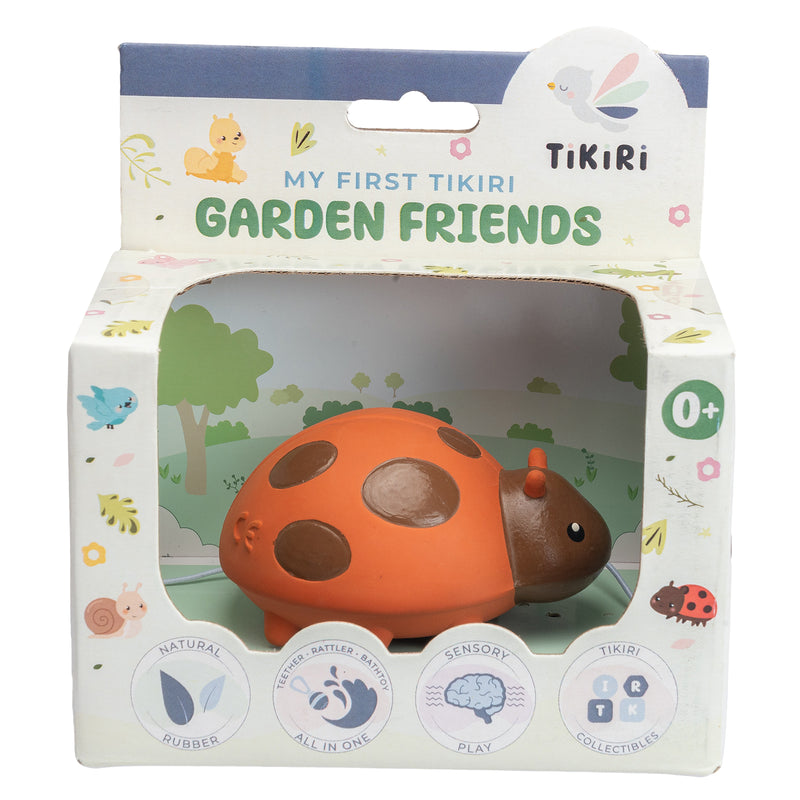 Ladybug Natural Rubber Teether, Rattle & Bath Toy