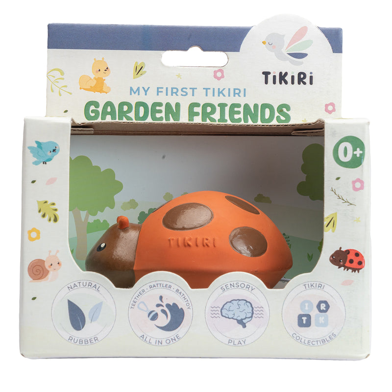 Ladybug Natural Rubber Teether, Rattle & Bath Toy