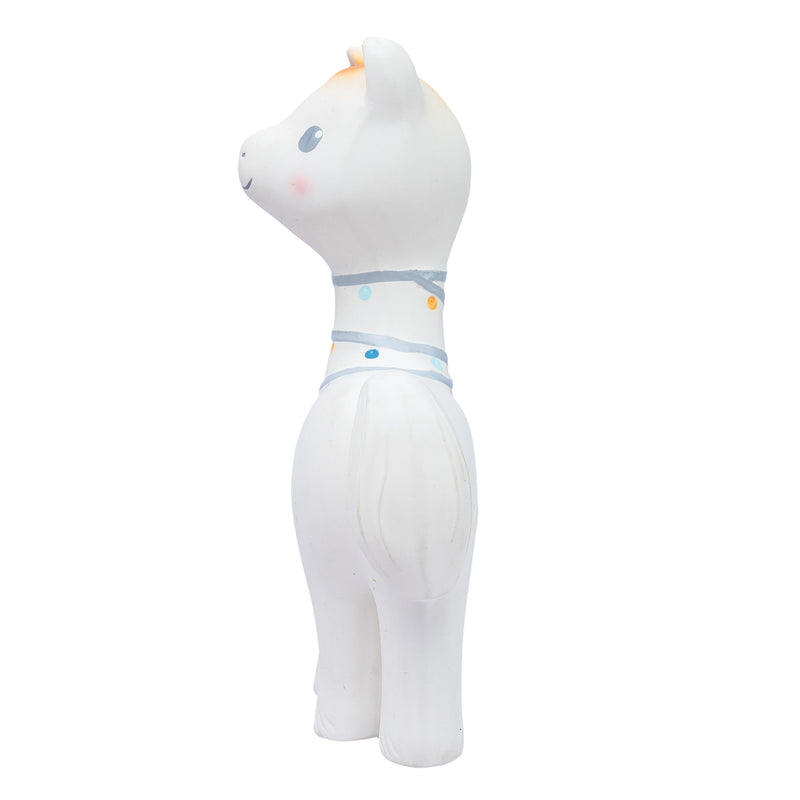 Lilith the Llama Organic Natural Rubber Rattle, Teether & Bath Toy
