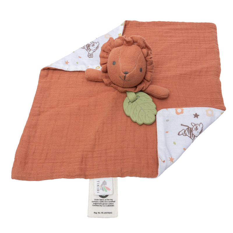 Lion Comforter with Rubber Teether
