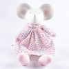 Meiya the Mouse Organic Natural Rubber Head Toy in Pink Dress