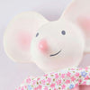 Meiya the Mouse Organic Natural Rubber Head Toy in Pink Dress