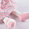 Meiya the Mouse Organic Natural Rubber Head Toy in Pink Dress