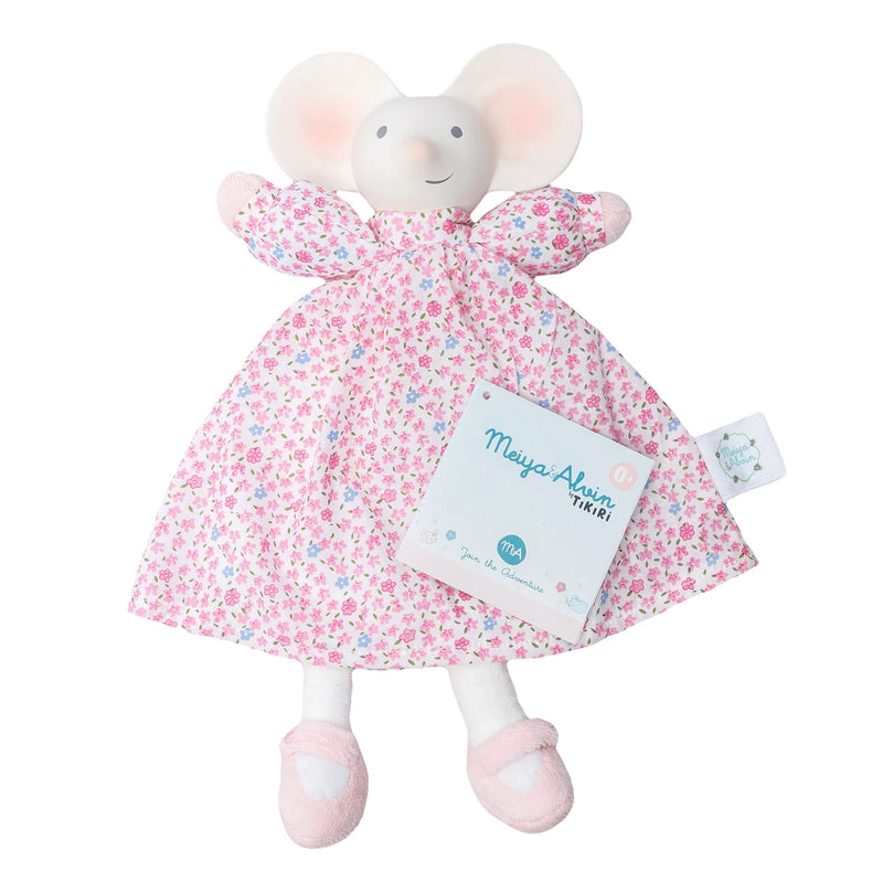 Meiya the Mouse Lovey with Organic Natural Rubber Head