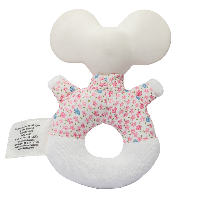 Meiya the Mouse Soft Rattle & Teether with Organic Rubber Toys