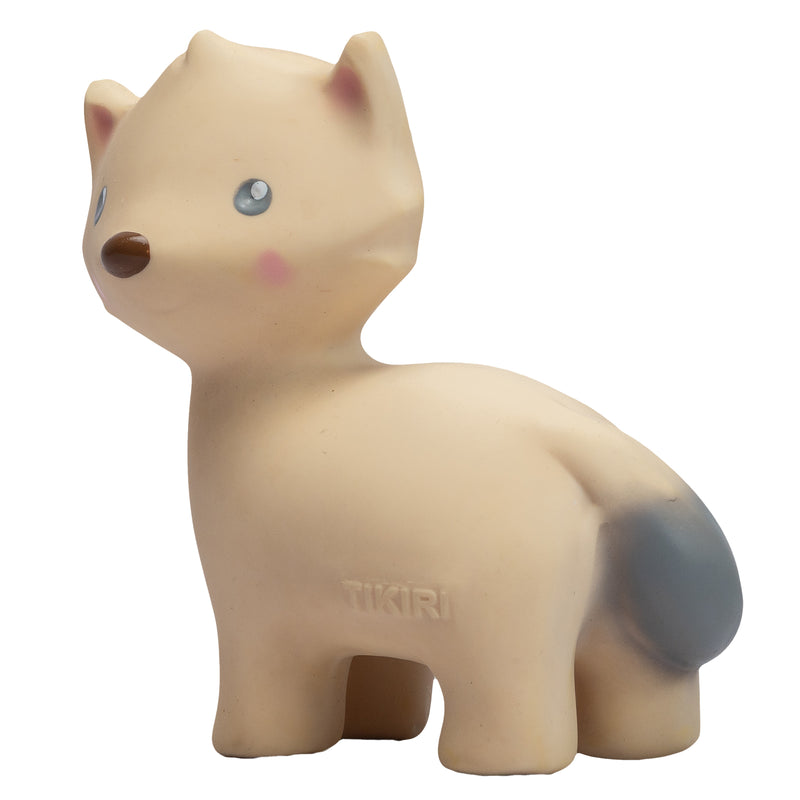My First Arctic Fox Organic Natural Rubber Teether, Baby Rattle & Bath Toy