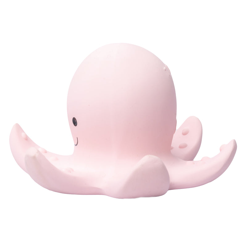 Octopus Organic Natural Rubber Rattle, Teether & Bath Toy