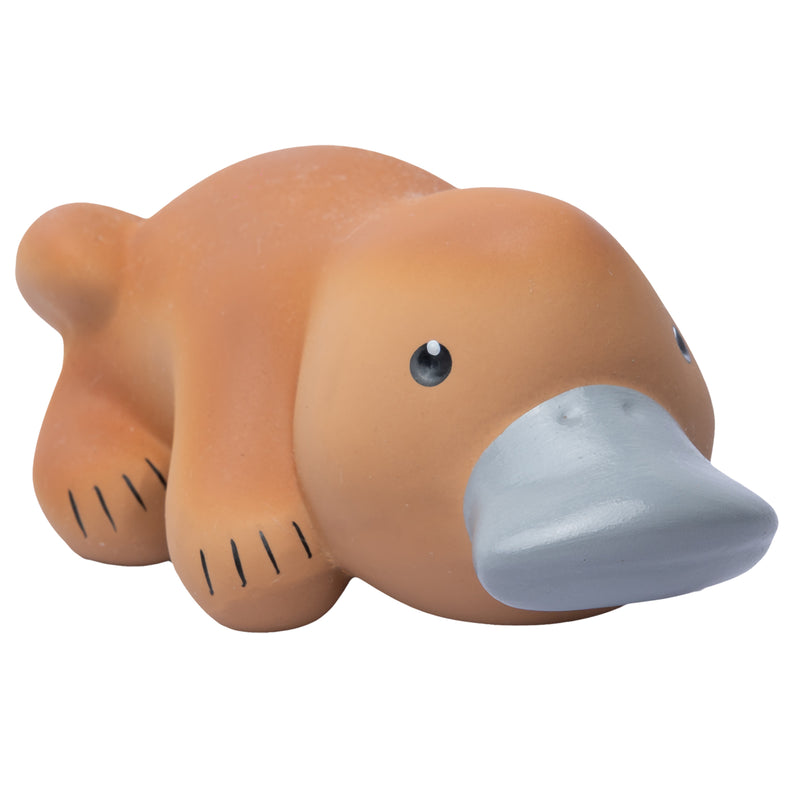 Platypus Natural Rubber Teether, Rattle & Bath Toy