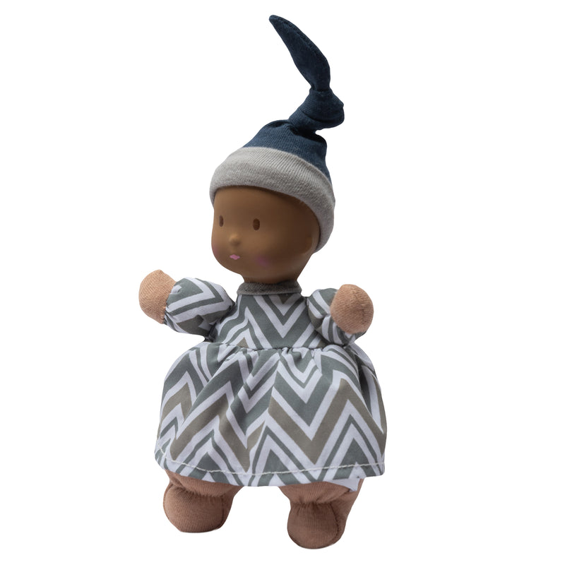 Precious Dark Skin Baby Doll with Rubber Head