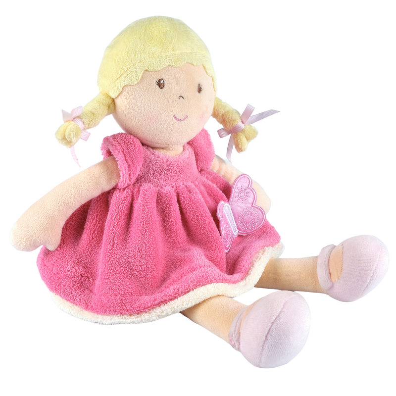 Ria - Blonde Hair with Pink & White Dress