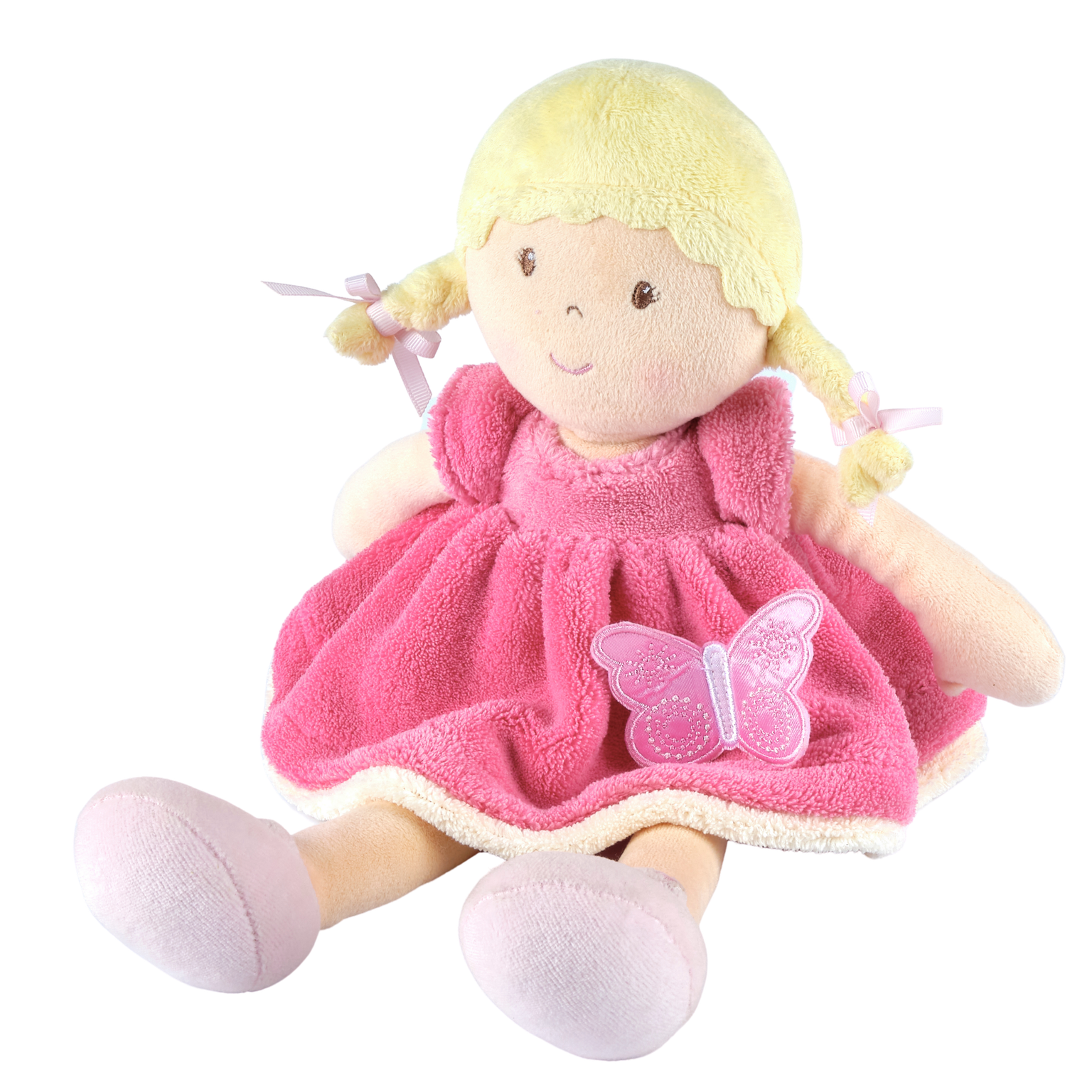 Ria - Blonde Hair with Pink & White Dress