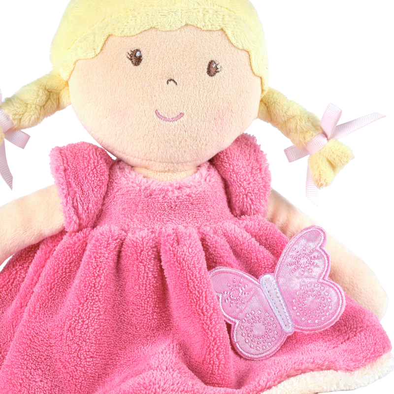 Ria - Blonde Hair with Pink & White Dress