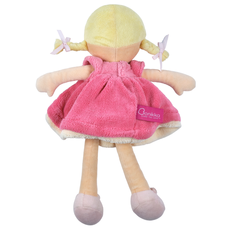 Ria - Blonde Hair with Pink & White Dress