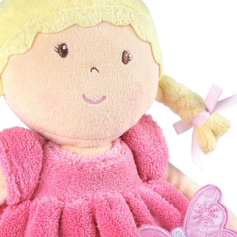 Ria - Blonde Hair with Pink & White Dress