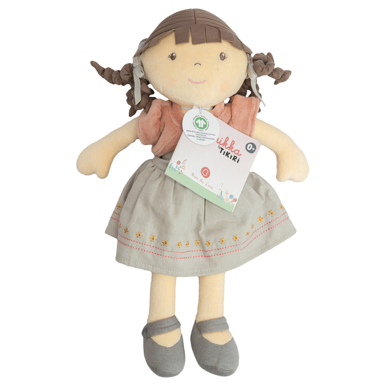 Rose - Organic Doll With Brown Hair