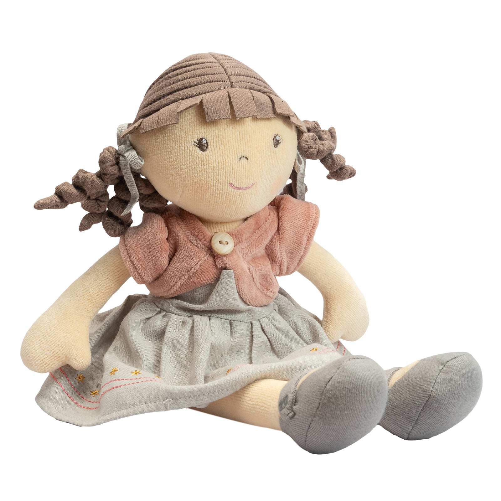 Rose - Organic Doll With Brown Hair