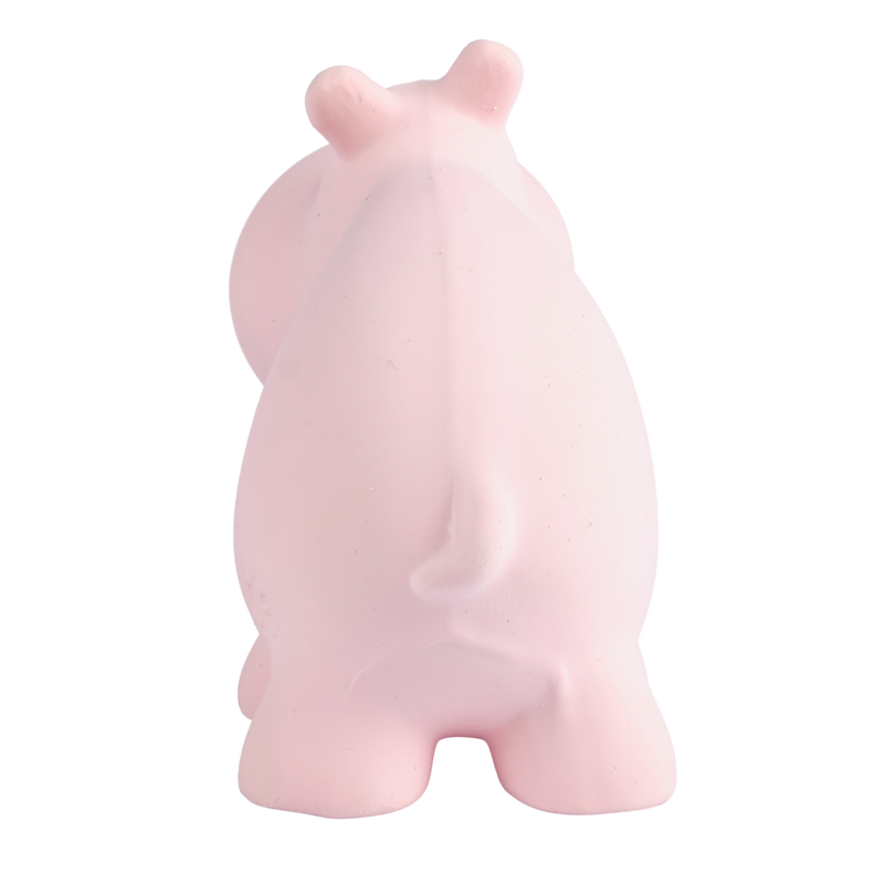 Hippo Organic Natural Rubber Rattle, Teether & Bath Toy