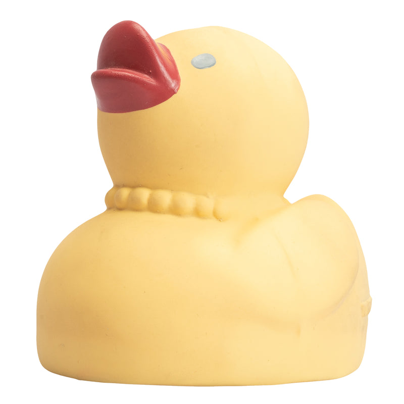 Tara the Duck - Organic Natural Rubber Teether, Rattle & Bath Toy