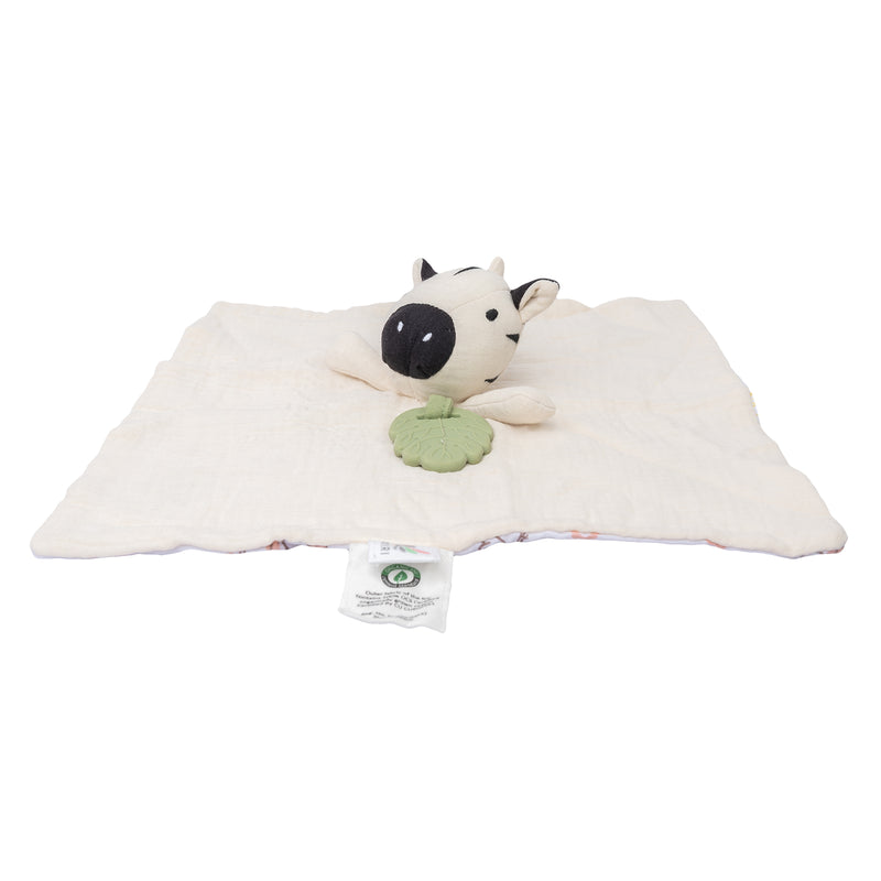 Zebra Comforter with Rubber Teether