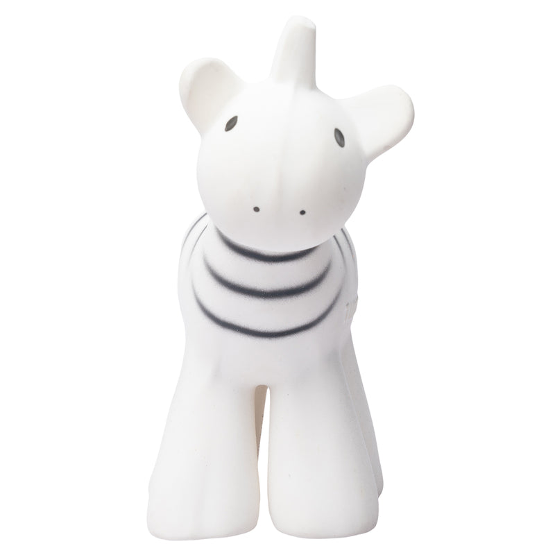 Zebra Organic Natural Rubber Rattle, Teether & Bath Toy