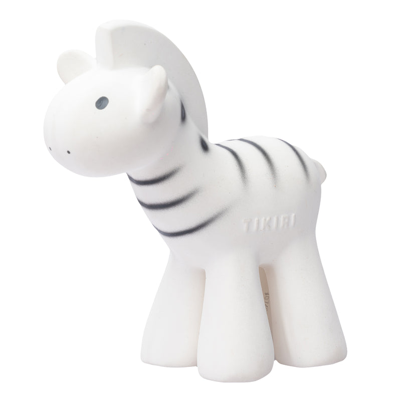 Zebra Organic Natural Rubber Rattle, Teether & Bath Toy