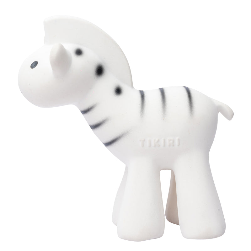 Zebra Organic Natural Rubber Rattle, Teether & Bath Toy
