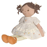 Cecilia Dark Brown Hair in Cream Linen Dress With Display Box