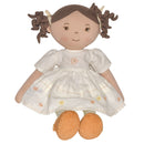 Cecilia Dark Brown Hair in Cream Linen Dress With Display Box
