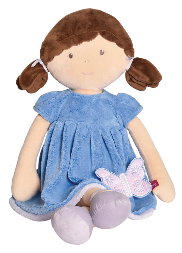 Pari X-large Doll with Brown Hair/Blue & Purple Dress