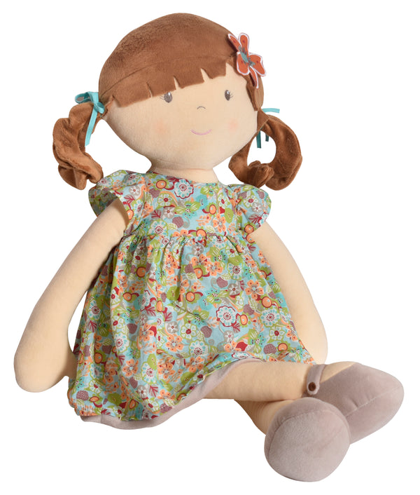 Summer X-Large Doll Brunette in Orange Flowered Dress