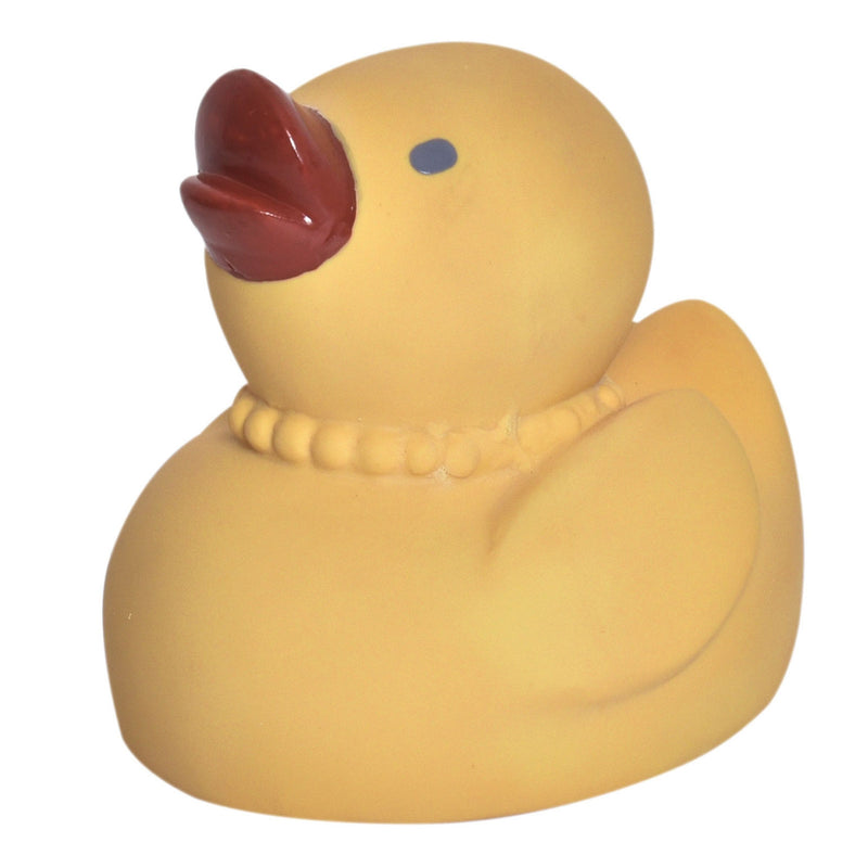Tara the Duck - Organic Natural Rubber Teether, Rattle & Bath Toy