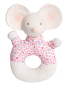 Meiya the Mouse Soft Rattle & Teether with Organic Natural Rubber Head