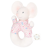 Meiya the Mouse Soft Rattle & Teether with Organic Natural Rubber Head