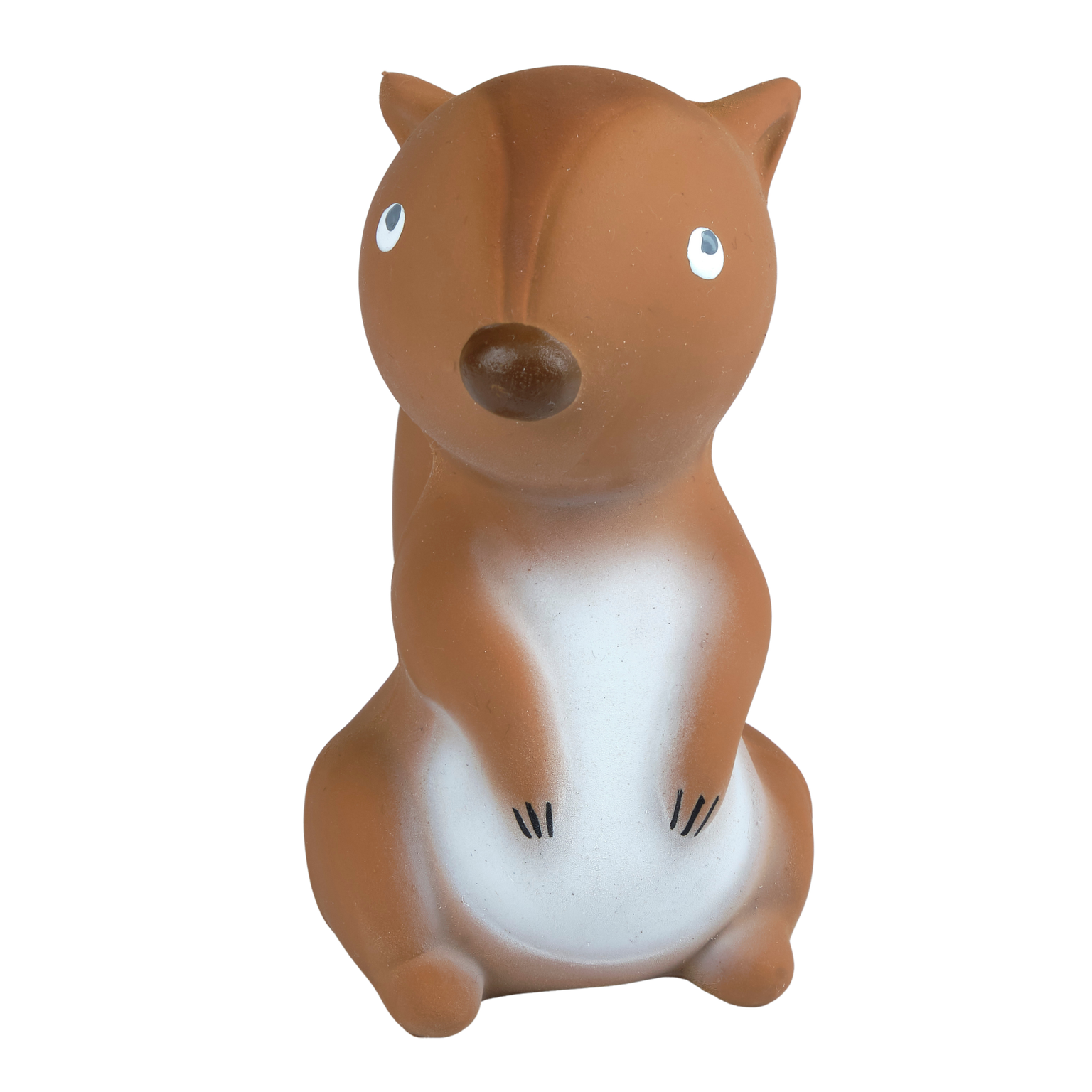Arctic Squirrel Organic Natural  Rubber Teether, Rattle & Bath Toy