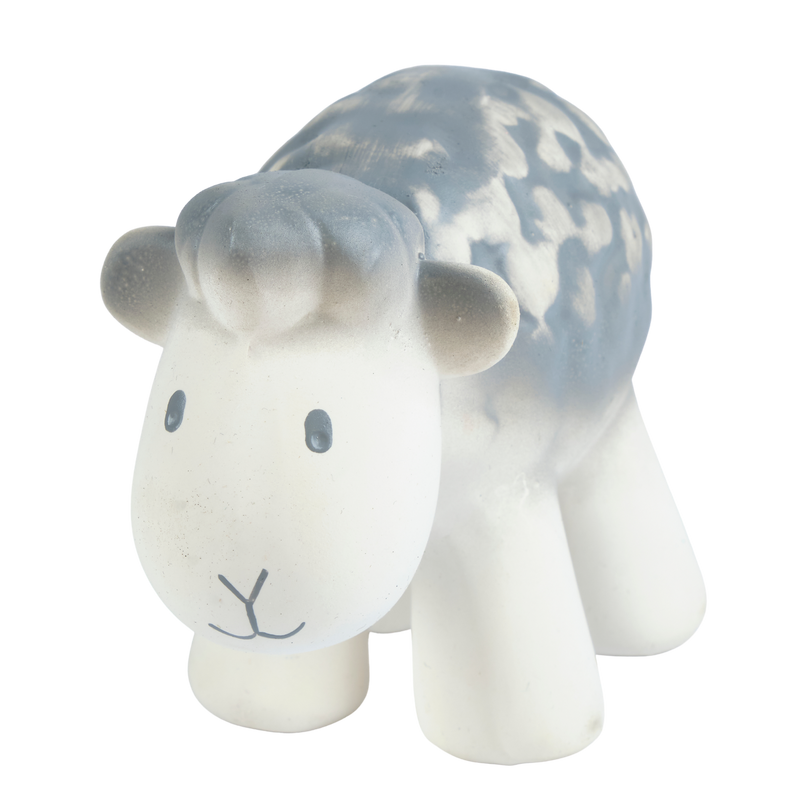 Sheep Organic Natural Rubber Rattle, Teether & Bath Toy