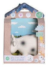 Cow Organic Natural Rubber Rattle, Teether & Bath Toy